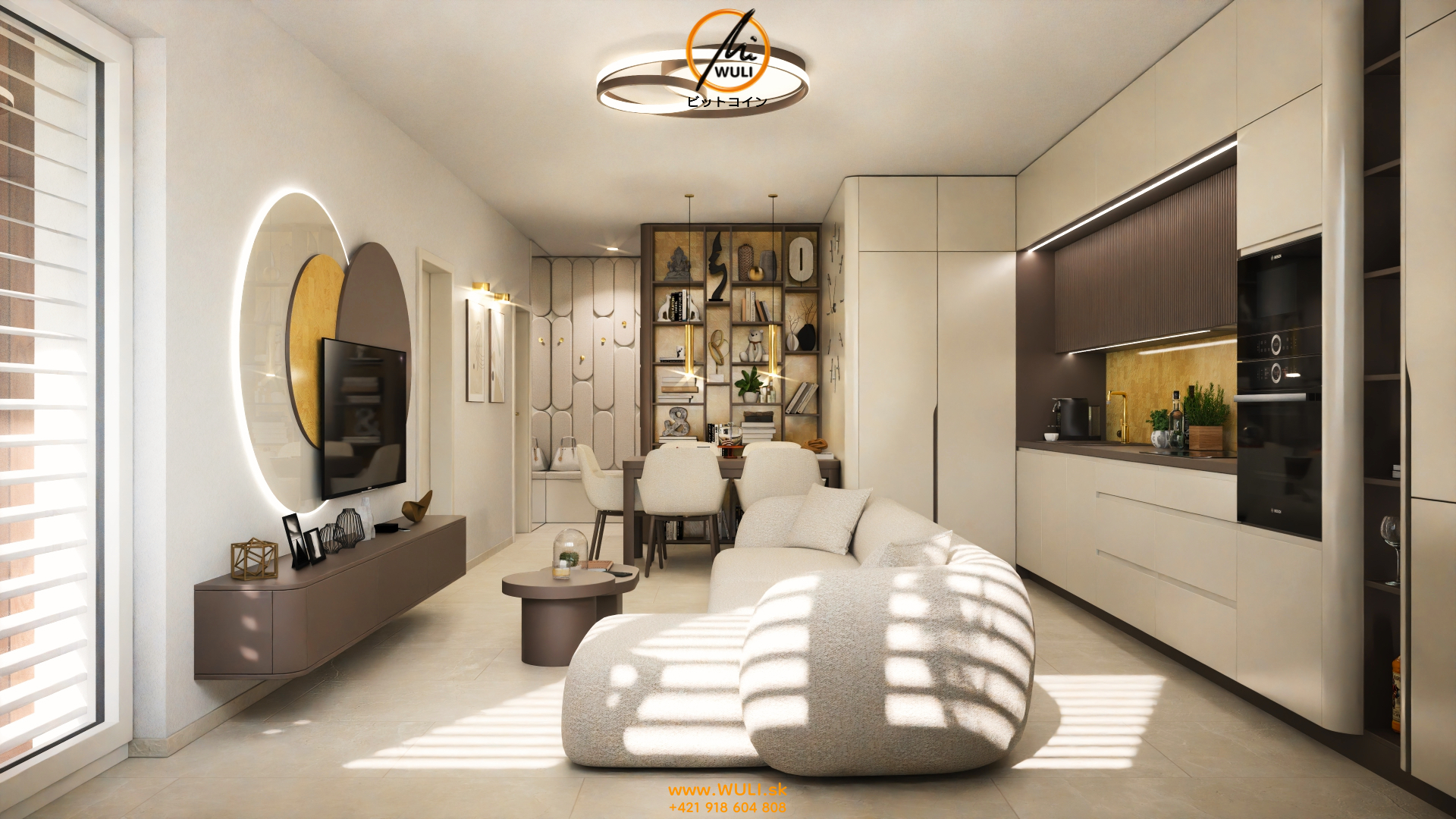 WULI_kon.sim.predsieň, kuchyňa, obývačka 1