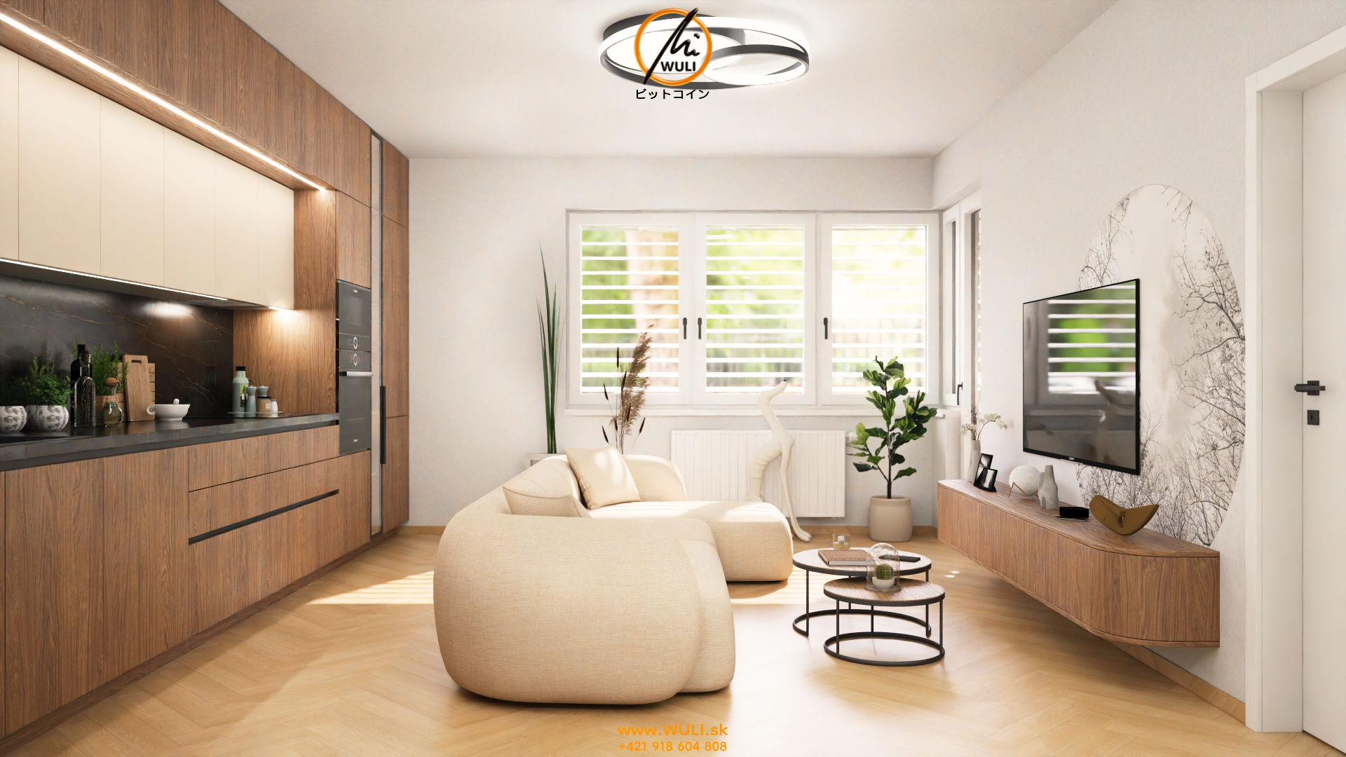 WULI_kon.sim.predsieň, kuchyňa, obývačka 4